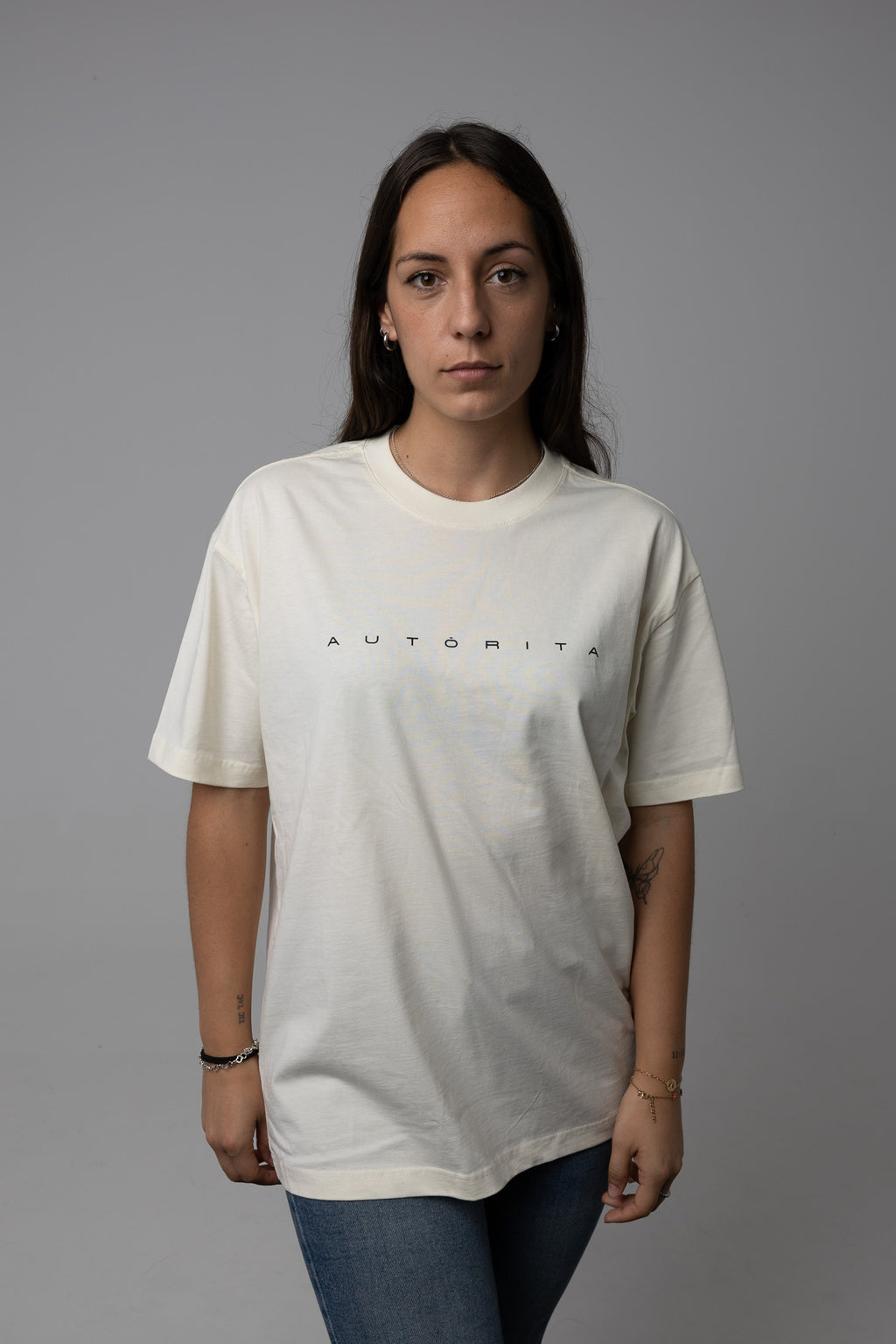 Camiseta holgada mujer AUTORITA blanca