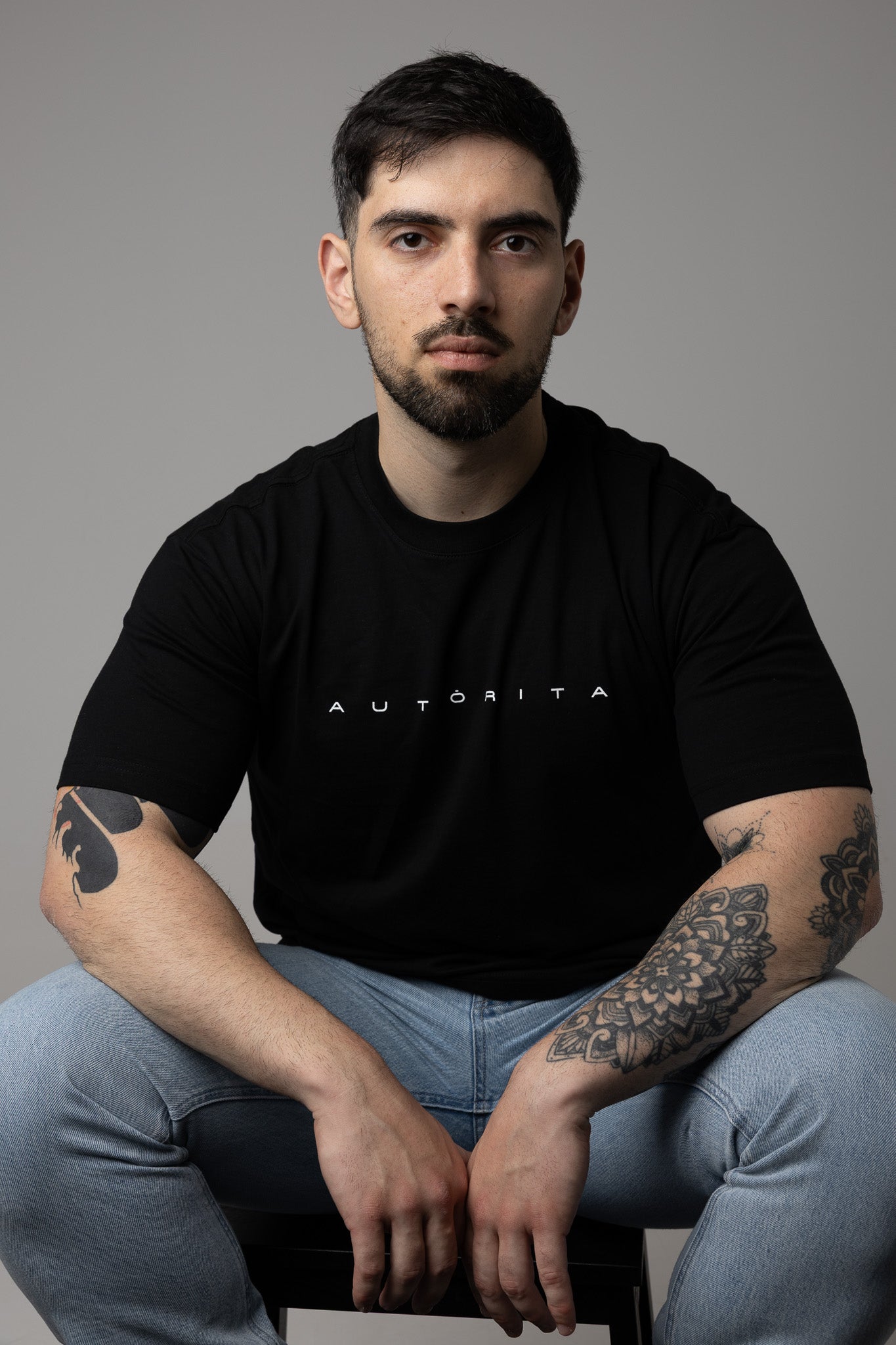 Camiseta algodón jiujitsu negra AUTORITA