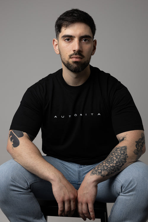 Camiseta algodón jiujitsu negra AUTORITA