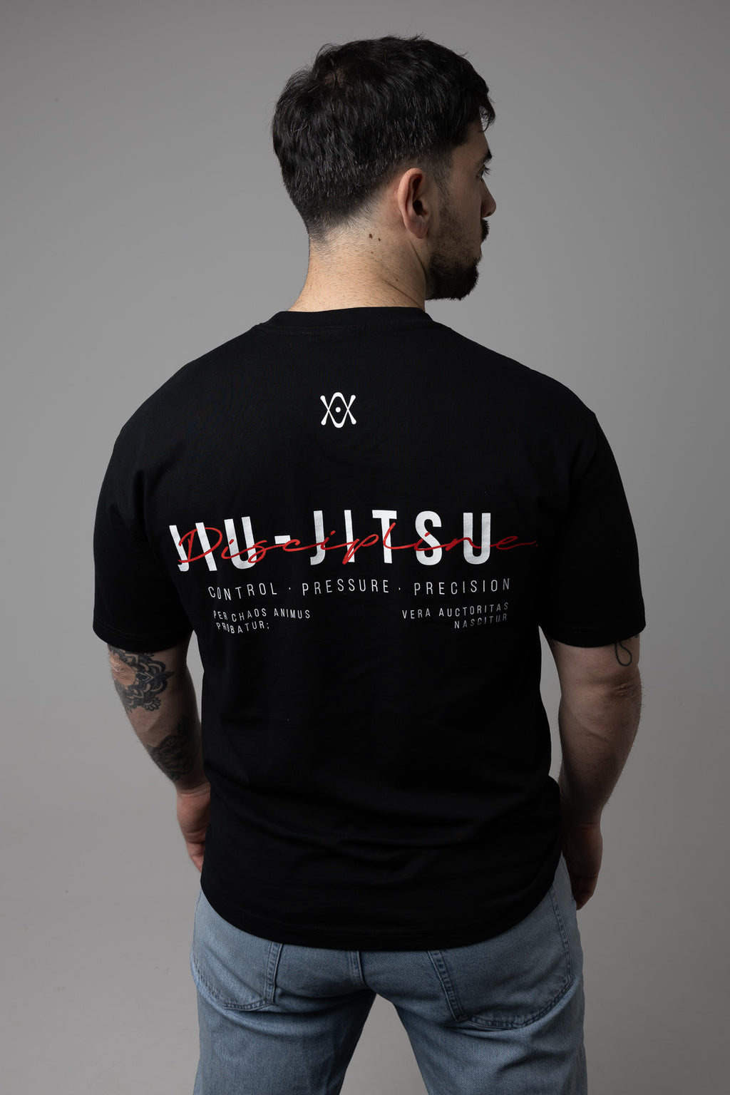 Camiseta negra oversize espalda AUTORITA hombre