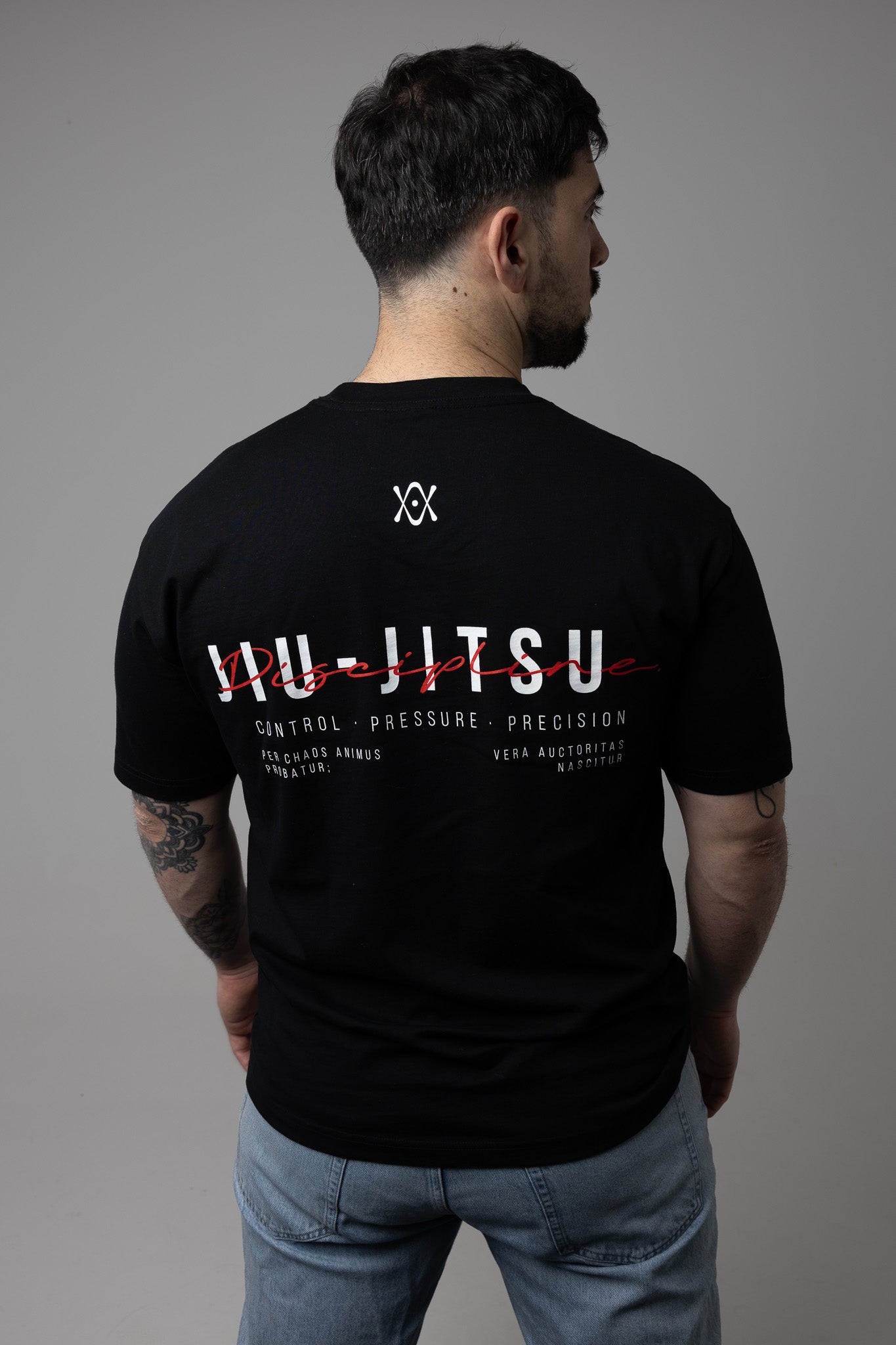 Camiseta negra oversize espalda AUTORITA hombre