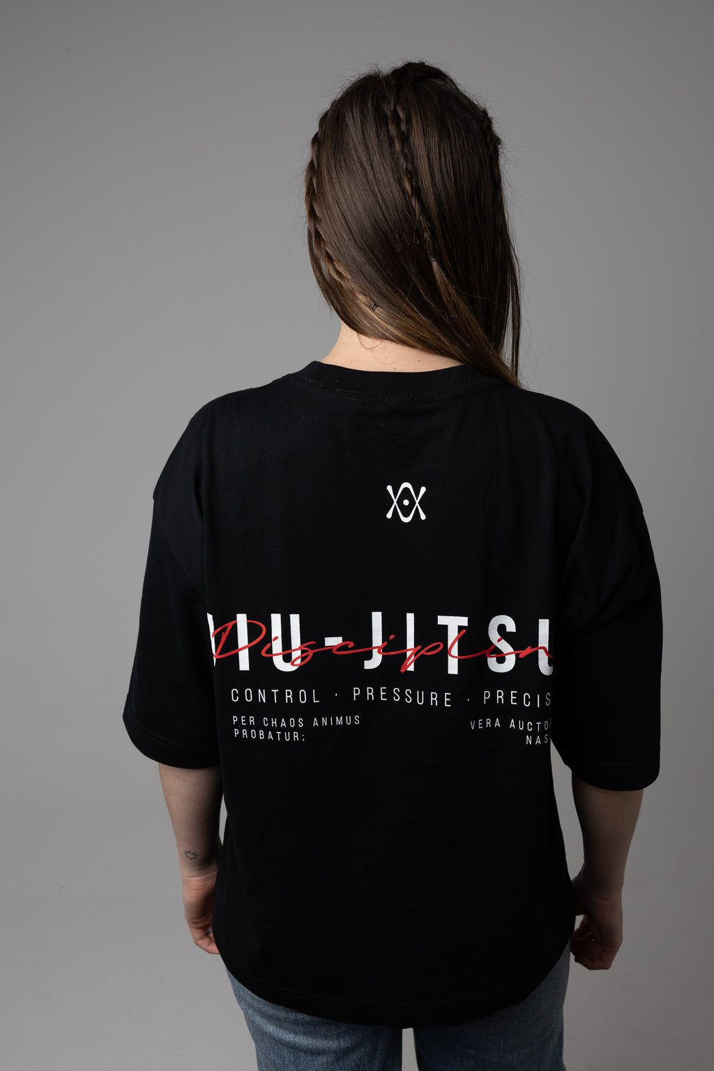 Camiseta negra espalda jiujitsu AUTORITA