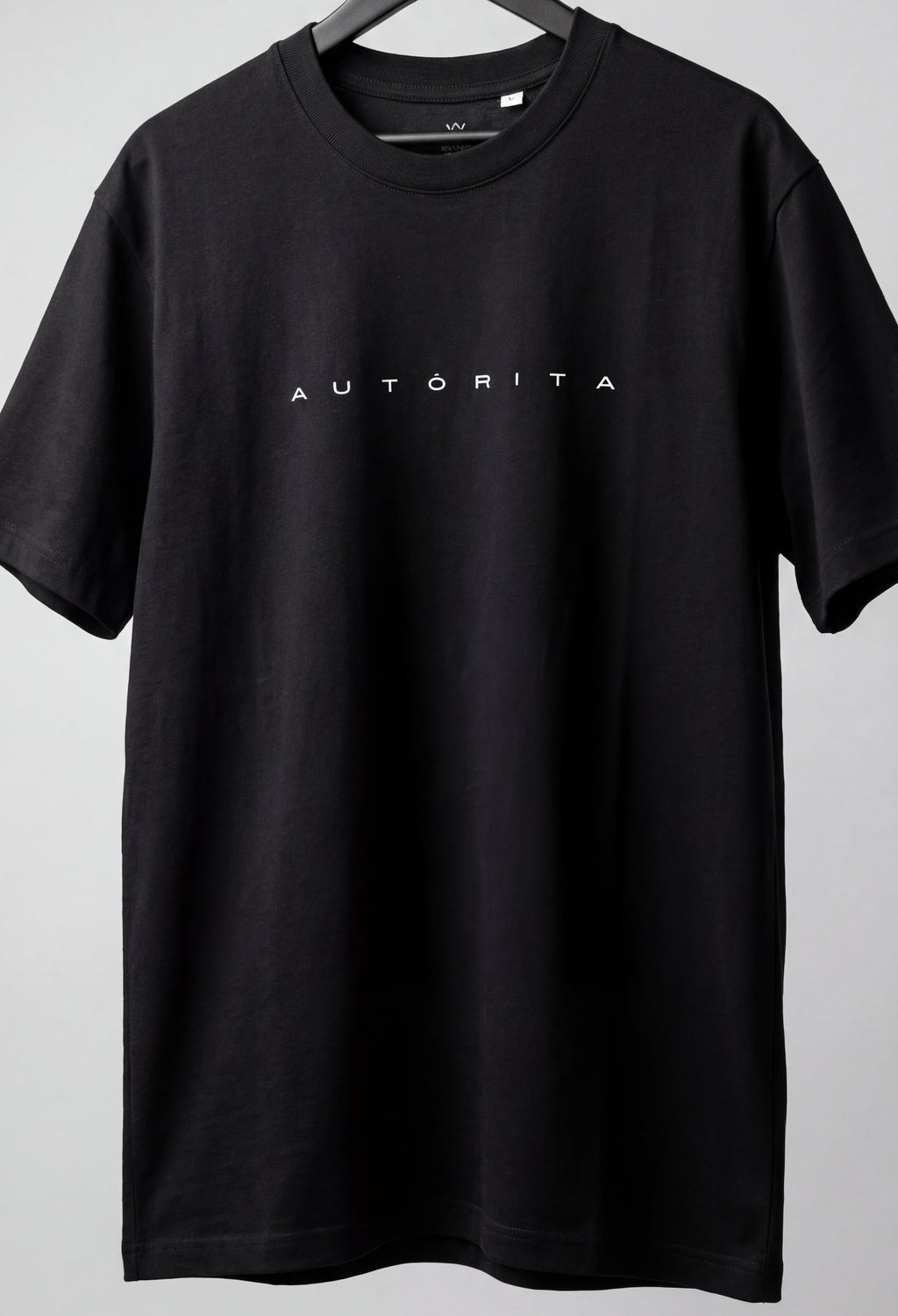 camiseta algodón negra oversize autorita