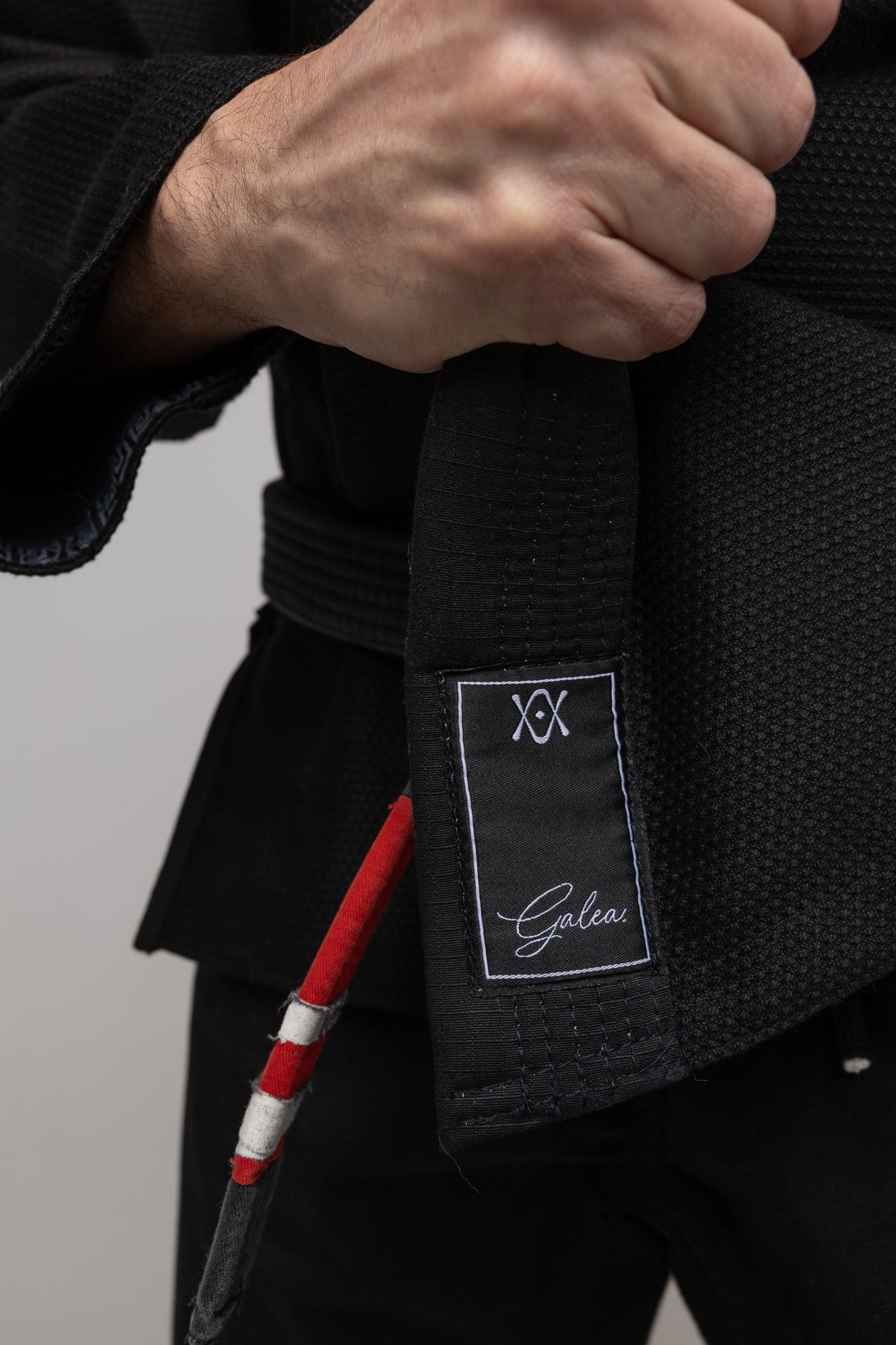 Etiqueta interior del gi BJJ premium AUTŌRITA Galea, kimono negro para Brazilian Jiu-Jitsu