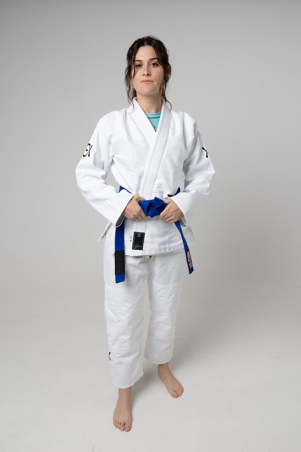 Kimono blanco de Brazilian Jiu-Jitsu AUTŌRITA Galea, gi premium unisex para entrenamiento y competición